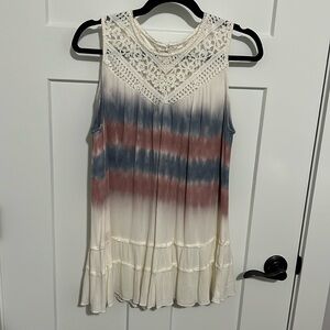 Boho tie-dye sleeveless top, size L